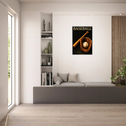 Baseball Poster „Timeless Tradition“ als Wandbild im Wohnzimmer – stilvolle Sportdeko für moderne Räume.
