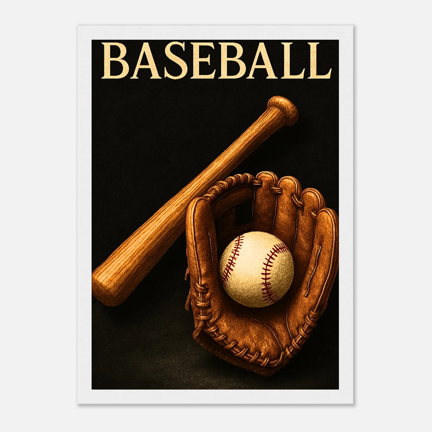Timeless Tradition Poster weißer Rahmen – Baseball Kunst.jpg