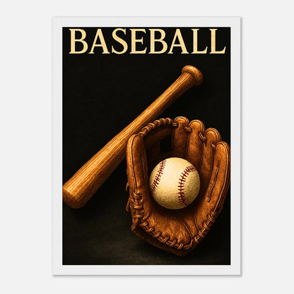 Timeless Tradition Poster weißer Rahmen – Baseball Kunst.jpg
