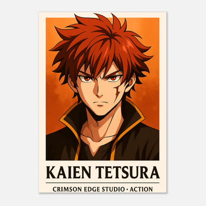 Anime Wandbild Kaien Tetsura Flame Born, Battle Forged – dekorativer Kunstdruck für Anime Liebhaber weltweit
