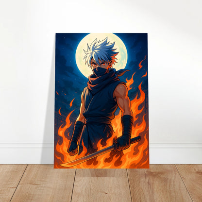 Anime Wandposter REIKA – Samurai Artwork über Sofa im Wohnzimmer | Moderne Wanddeko von DEFA
