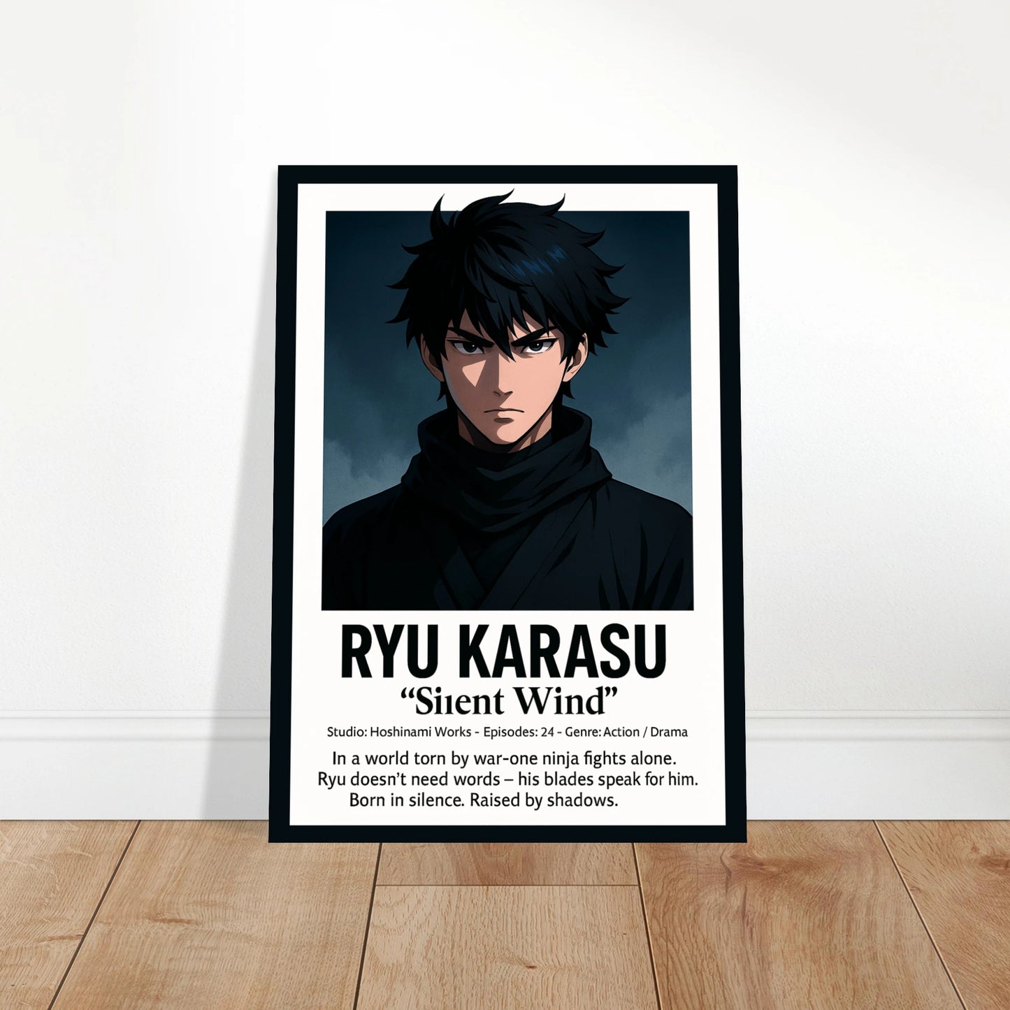 Anime Wandposter RYU KARASU im Wohnzimmer | Samurai Wandbild als stilvolle Deko | DEFA Kunstdruck