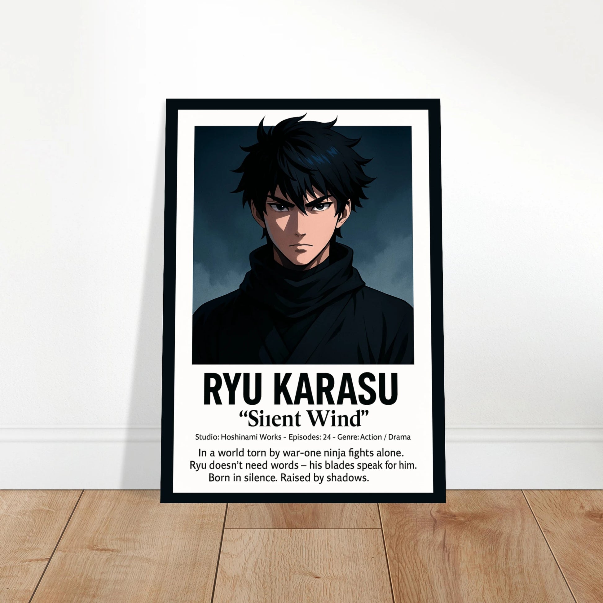 Anime Wandposter RYU KARASU im Wohnzimmer | Samurai Wandbild als stilvolle Deko | DEFA Kunstdruck