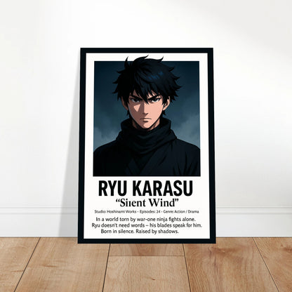 Anime Wandposter RYU KARASU im Wohnzimmer | Samurai Wandbild als stilvolle Deko | DEFA Kunstdruck