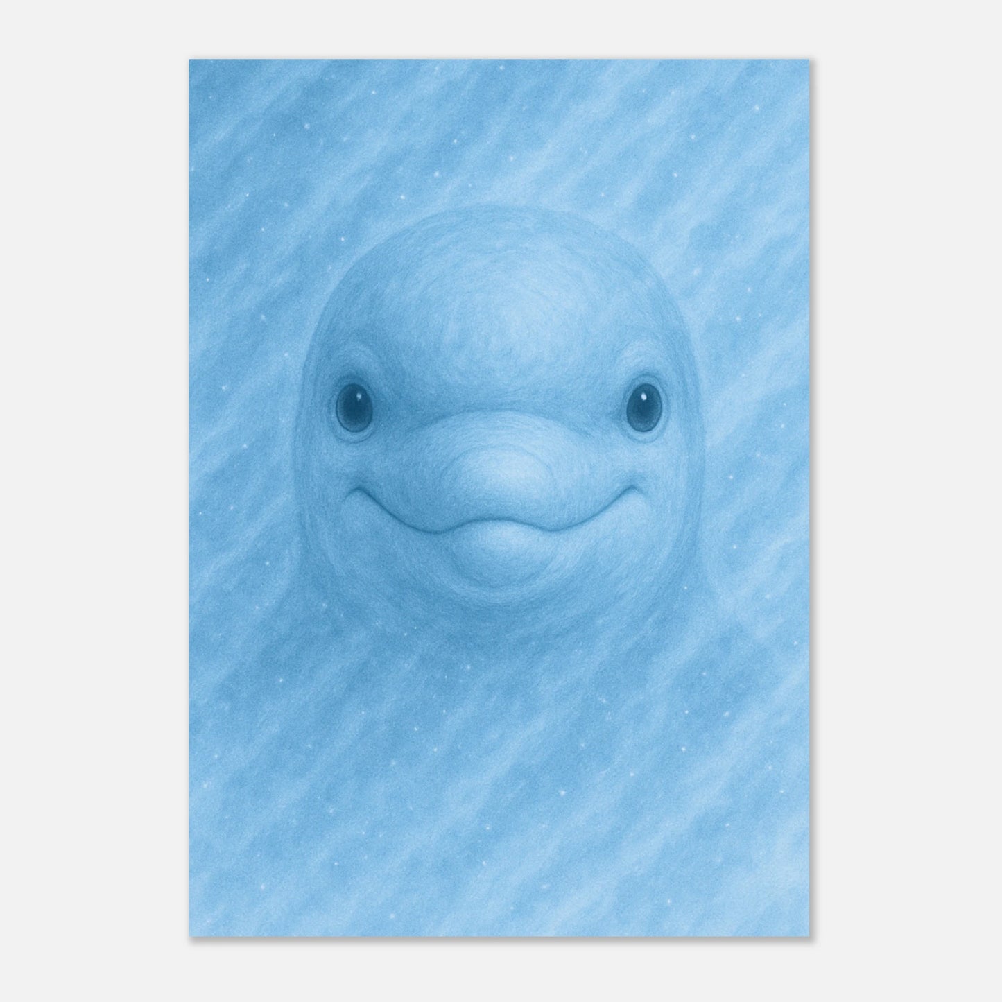 Detail vom Aqua Mood Poster – hochwertige Meereskunst mit Delfin und Wasserstruktur.