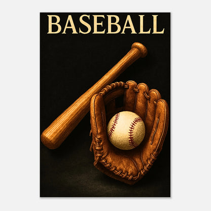 „Baseball Poster als Wanddeko im Wohnzimmer – moderner Sport Kunstdruck Timeless Tradition“