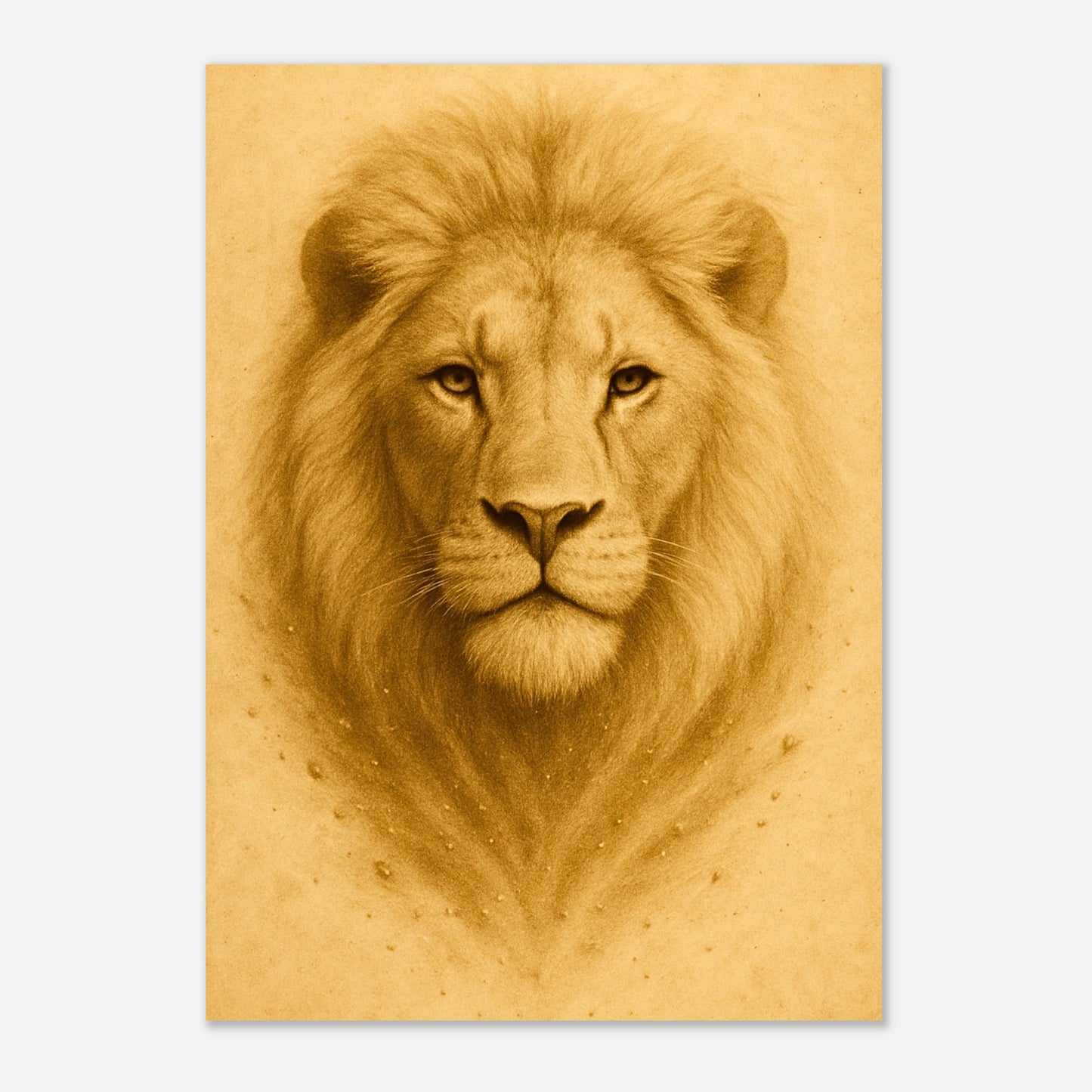 Crown of Calm – unframed lion poster with regal look, perfect for bold interiors.