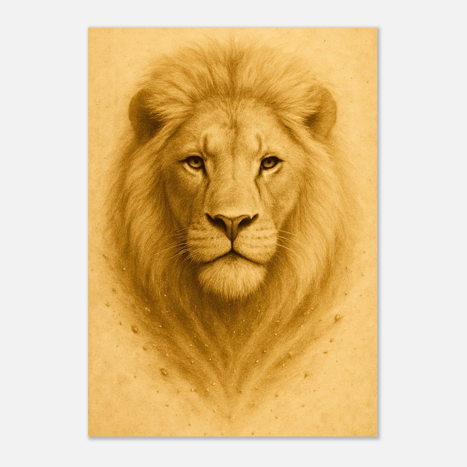 Crown of Calm – unframed lion poster with regal look, perfect for bold interiors.