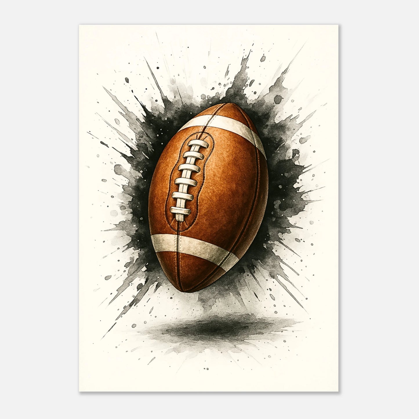 Chase the End Zone Poster – Dynamic American Football Wall Art Print for Sports Fans