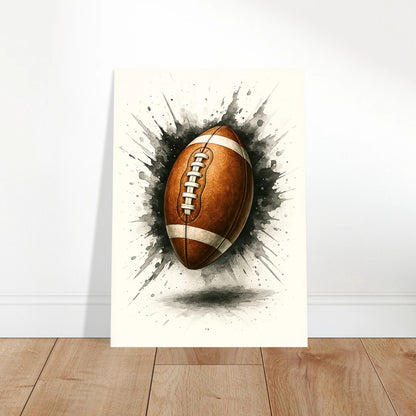 Chase the End Zone American Football Poster – Sports Wall Art Print for Home Decor