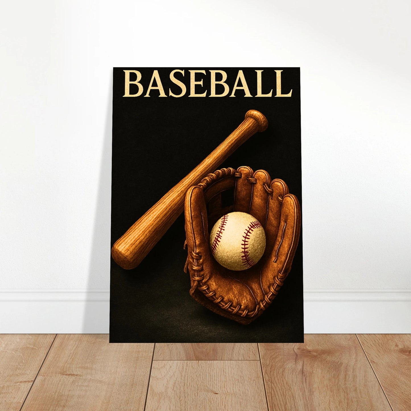 „Baseball Poster eingerahmt – moderne Wanddeko für Zuhause, Sport Art Print Timeless Tradition“