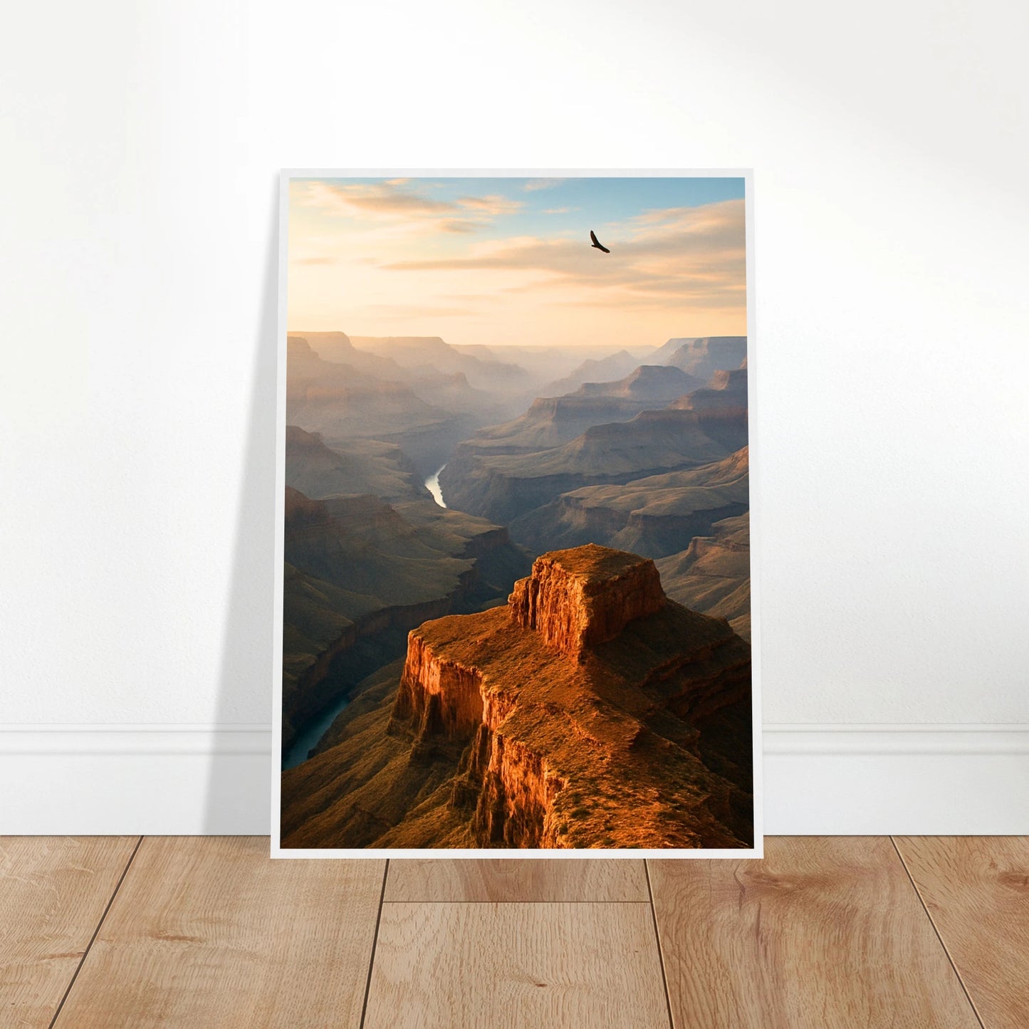 Grand Canyon Poster ohne Rahmen – Naturposter Majesty Unbound mit Canyon Landschaft, angelehnt an die Wand