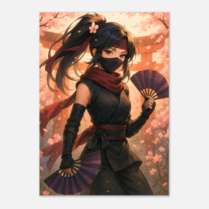 Anime Poster Hanami Yurei als Wanddeko im Wohnzimmer – stilvolle japanische Anime Wandkunst in warmen Farben