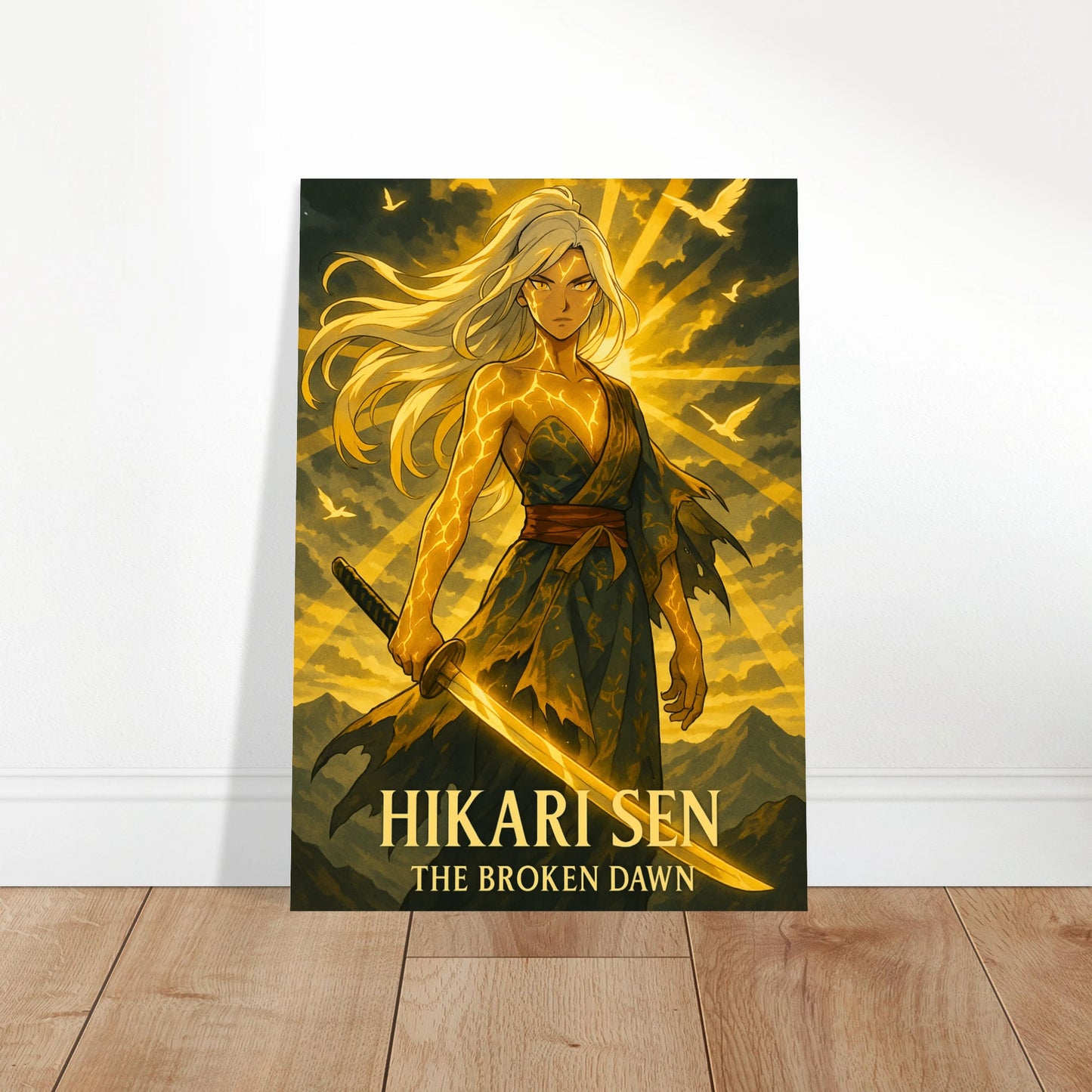 Anime Wanddeko – HIKARI SEN The Broken Dawn Poster als stilvolles Kunstwerk im Wohnzimmer