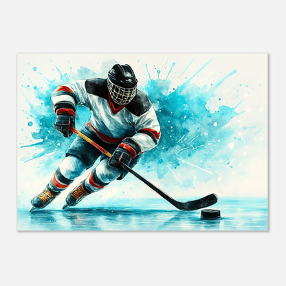 Ice Hockey Poster Frozen Speed – Energetic Sports Wall Art Print for Home or Office