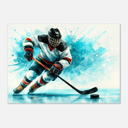 Ice Hockey Wall Art Poster – Frozen Speed Dynamic Sports Print for Athletes and Fans