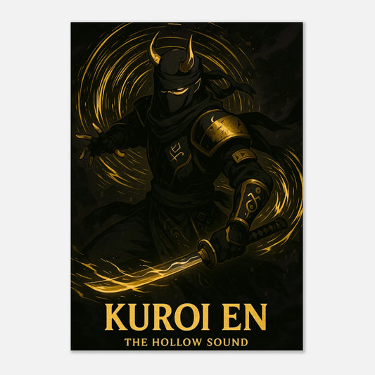 Kuroi En Anime Poster The Hollow Sound – dunkle japanisch inspirierte Wandkunst, exklusiver Kunstdruck