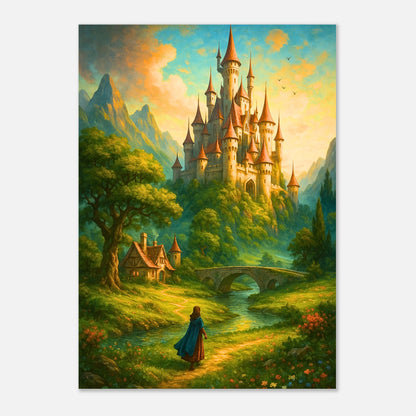 Land of Wonders Poster – märchenhaftes Schloss in Fantasy-Landschaft als Wanddeko