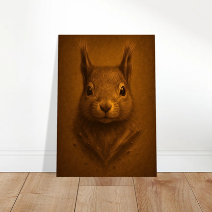 Little Guardian Poster – Eichhörnchen Tierkunst als stilvolle Wanddeko im Wohnzimmer.
