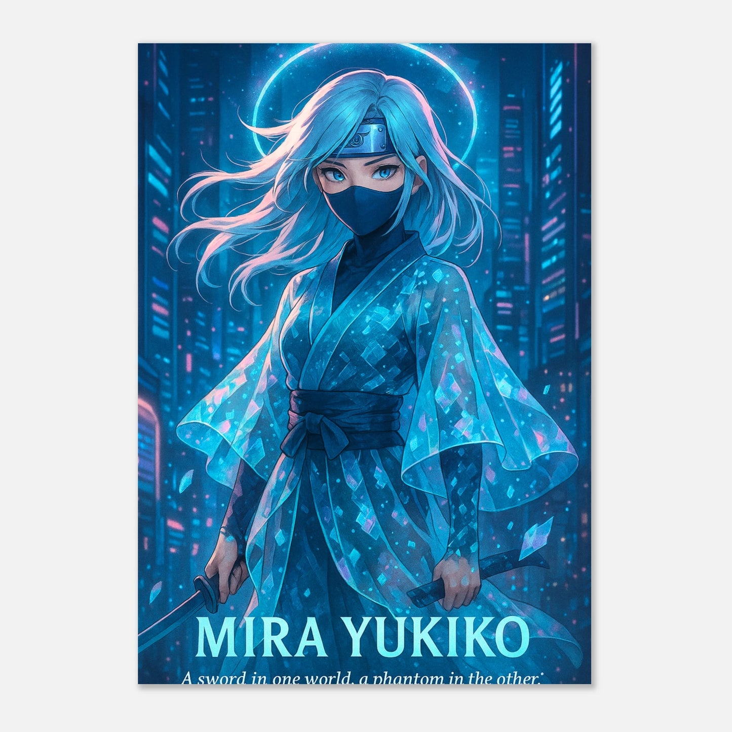 Anime Art Print – MIRA YUKIKO Blade of the Hidden Light Poster, hochwertiger Kunstdruck auf Premium-Papier