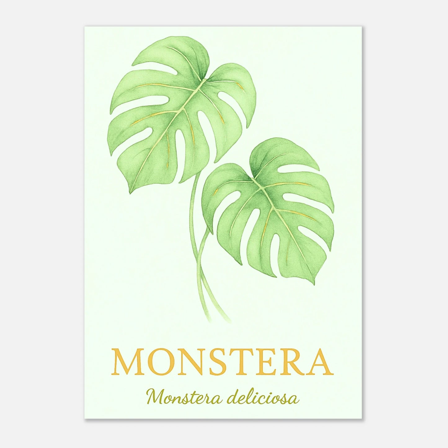„Monstera – Botanical Elegance“ Poster – ungerahmt, perfekte botanische Wandgestaltung für modernes Interieur.