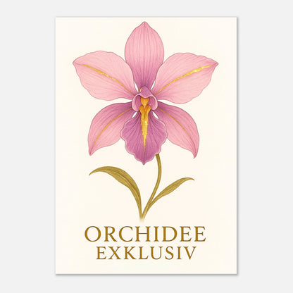 Detailansicht Poster „Orchid Grace“ – matte Premium-Qualität mit kunstvoll gestalteter Orchideenblüte.