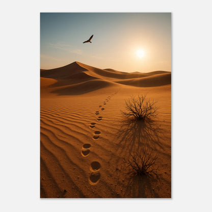 Desert Journey Wüstenposter als Wandbild in modernem, hellen Raum – elegante Naturdeko