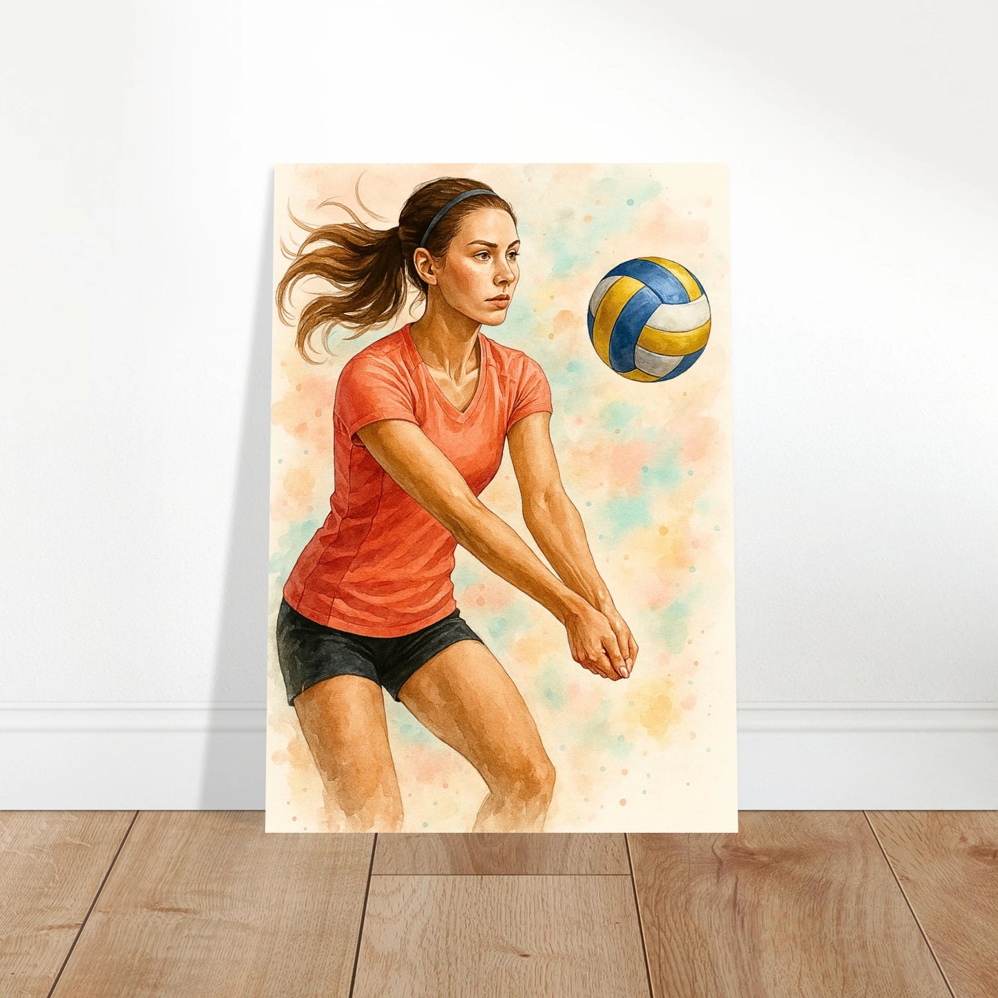 Power & Grace Volleyball Poster – Sports Wall Art Print for Home and Interior Decor