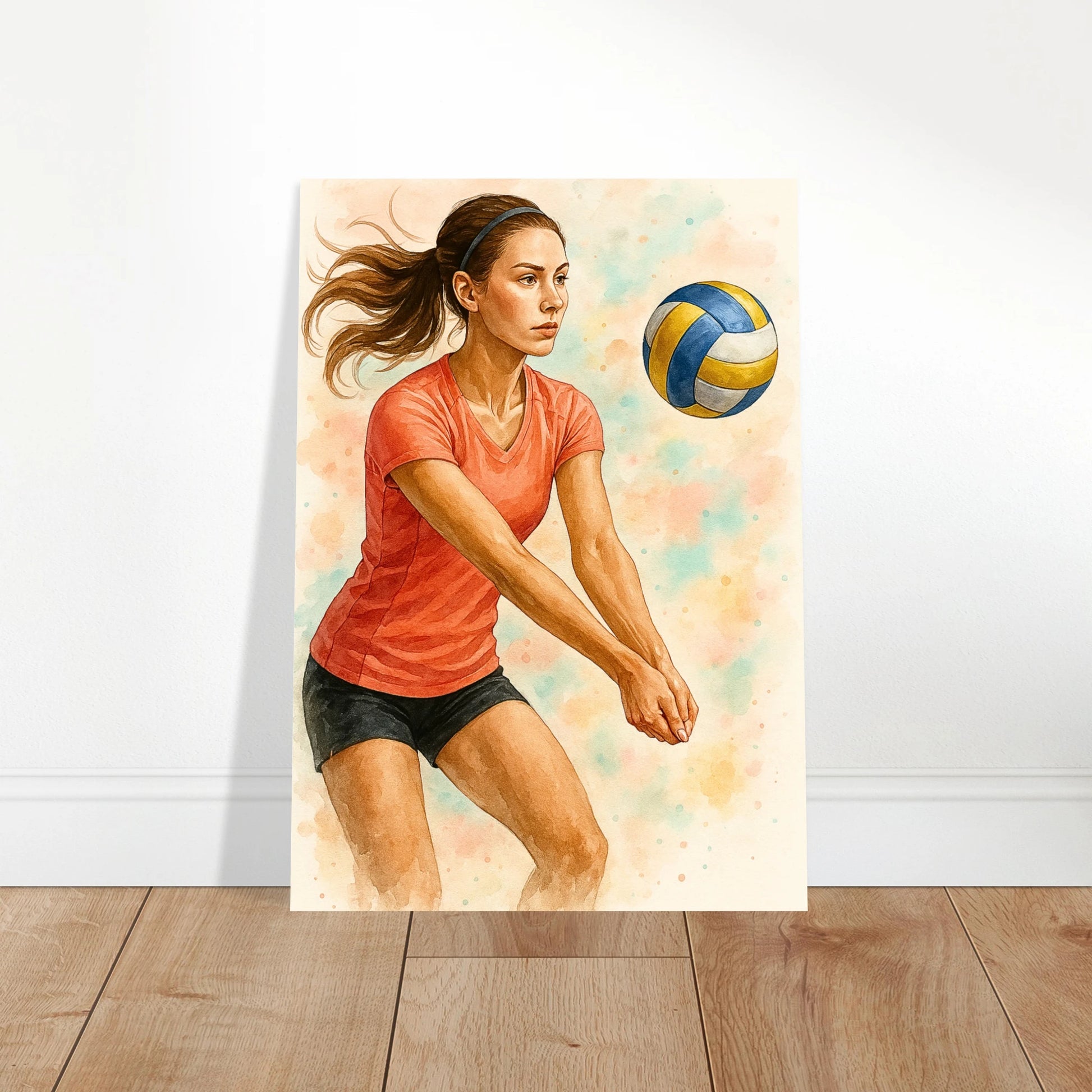 Power & Grace Volleyball Poster – Sports Wall Art Print for Home and Interior Decor