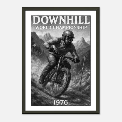 „Ride the Edge“ Mountainbike-Poster – Retro-Sportkunst für Liebhaber von Geschwindigkeit & Outdoor-Abenteuer | DEFA Designs