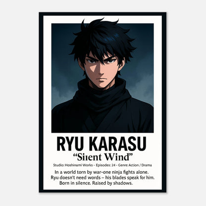 Detailansicht Anime Poster RYU KARASU | Samurai Wandbild ohne Rahmen | Exklusiver Anime Kunstdruck von DEFA