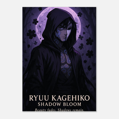 Ryuu Kagehiko Anime Poster – Bloom of the Shadows, mystische japanisch inspirierte Wandkunst, exklusiver Kunstdruck
