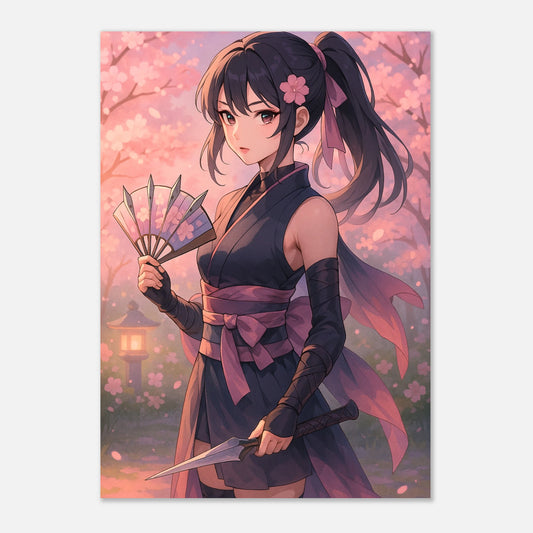 SAKURA KURENAI Anime Poster Blossom and Blade – hochwertiges Wandbild im Kirschblüten-Design