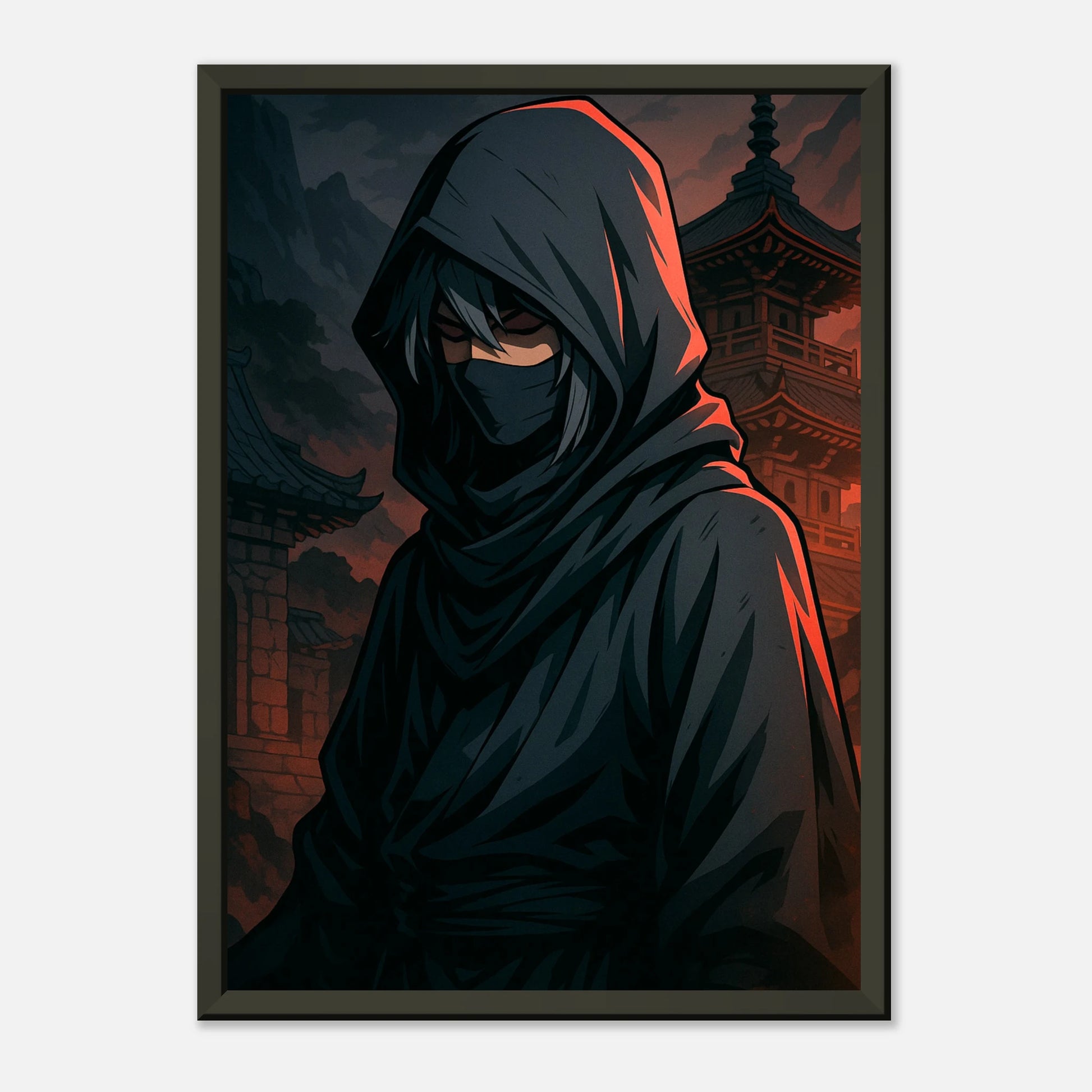 SHIN KURE Anime Poster aufgehängt an der Wand – stilvolle Wohnraum-Dekoration im modernen Raum