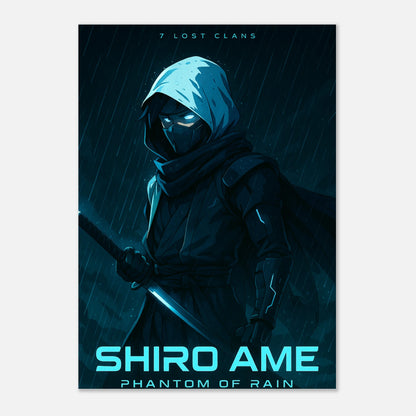 Detailansicht Anime Poster SHIRO AME | Samurai Artwork „Phantom of Rain“ | Exklusiver DEFA Kunstdruck ohne Rahmen