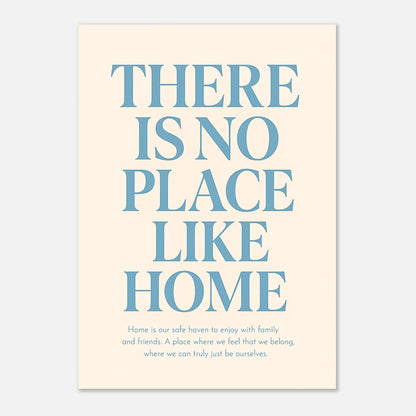 There Is No Place Like Home print – minimalist inspirational wall art for cozy interiors