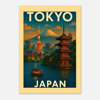 Tokyo Japan Poster – Vintage Wandbild im Retro-Stil, hochwertiger Kunstdruck für Wohnzimmer oder Büro