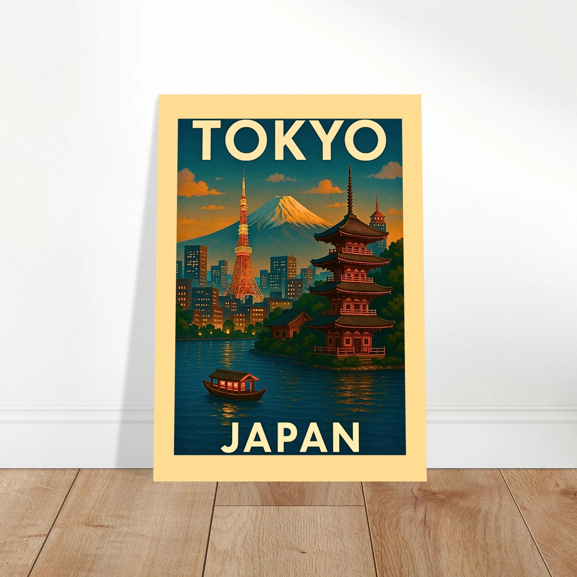 Tokyo Poster im Vintage-Stil – moderne Wandkunst als Deko im Wohnzimmer oder Büro
