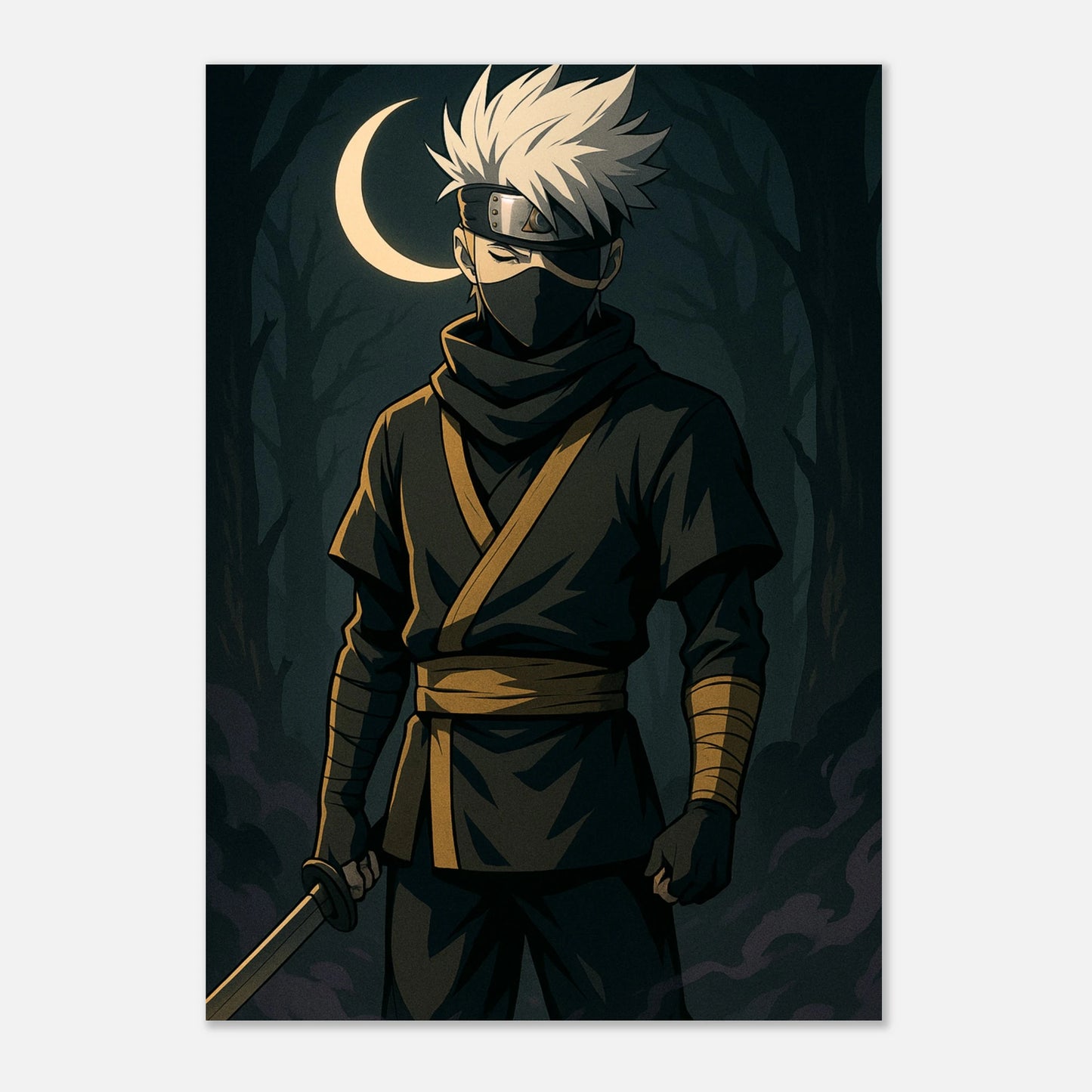 Tsuki Kage Crescent of Silence Poster – Anime Wandkunst im Wohnzimmer, modernes Kunstposter für stilvolle Raumgestaltung