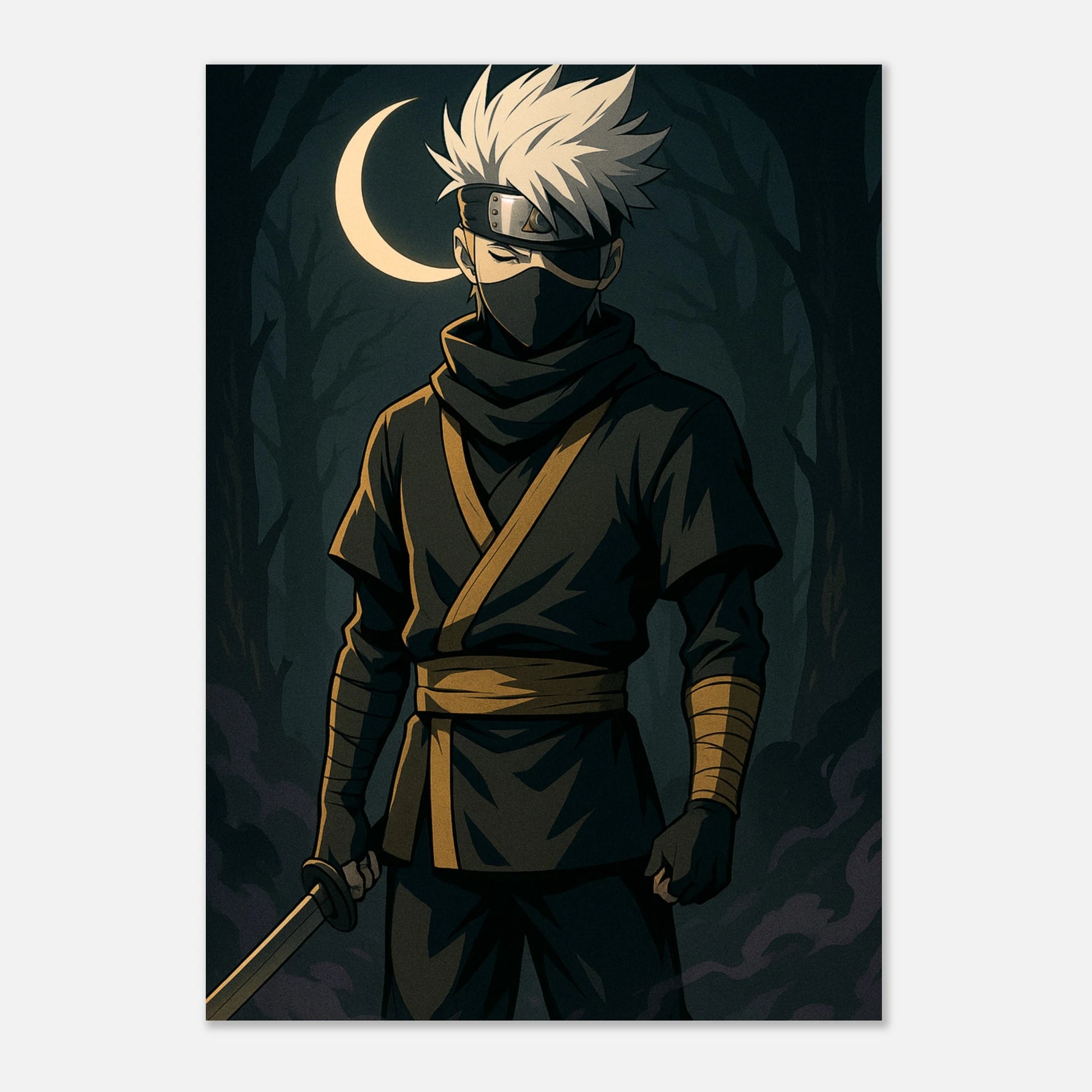Tsuki Kage Crescent of Silence Poster – Anime Wandkunst im Wohnzimmer, modernes Kunstposter für stilvolle Raumgestaltung