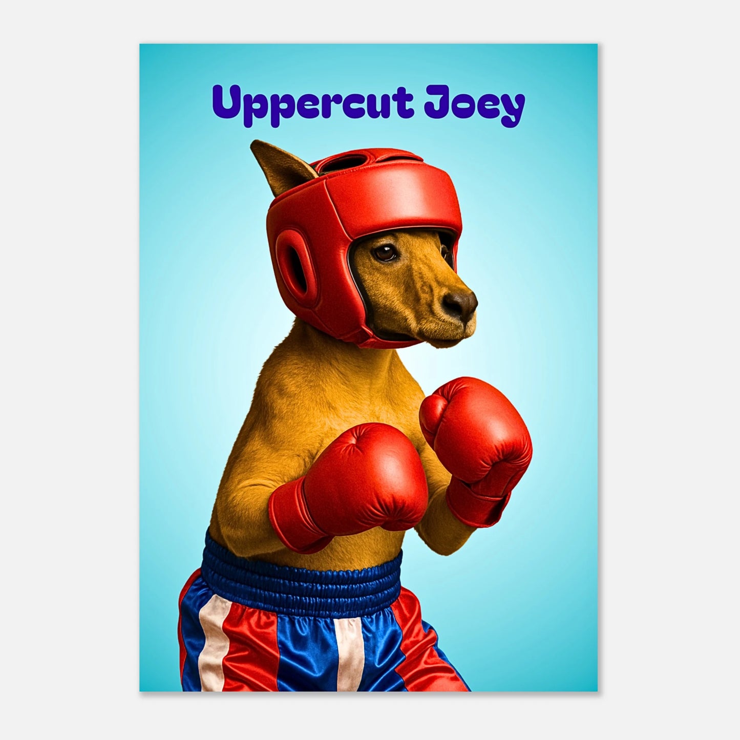 Druck Uppercut Joey – Boxer Hund im Retro-Boxer-Outfit