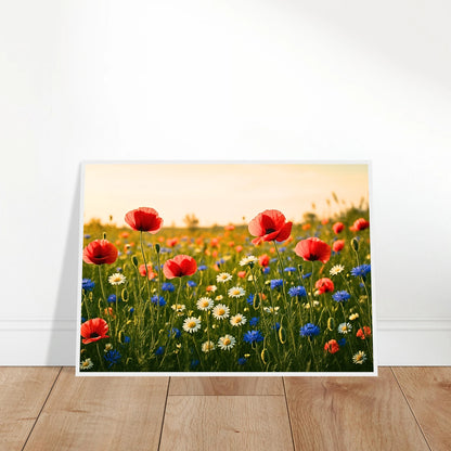 Wildflower Harmony Poster – Blumenbild angelehnt an Wand, moderne und natürliche Wanddeko