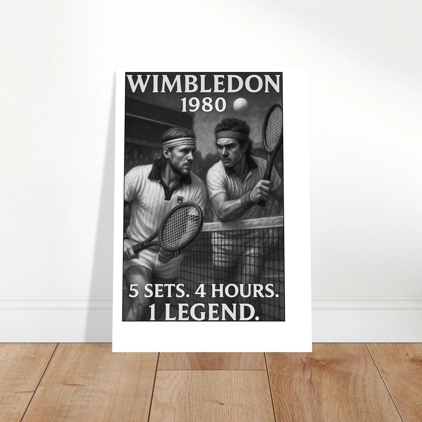 Wimbledon 1980 Tennis Poster – Legendary Match Wall Art Print for Home Decor