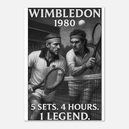 Wimbledon 1980 Tennis Wall Art – Vintage Sports Poster Print for Collectors and Fans