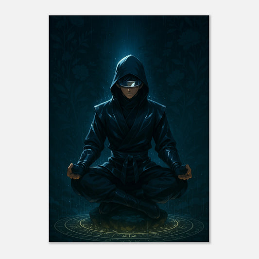 ZENRAI Anime Poster „Code of Stillness“ – mystisches Wandbild in dunklem Design, Premium-Kunstdruck