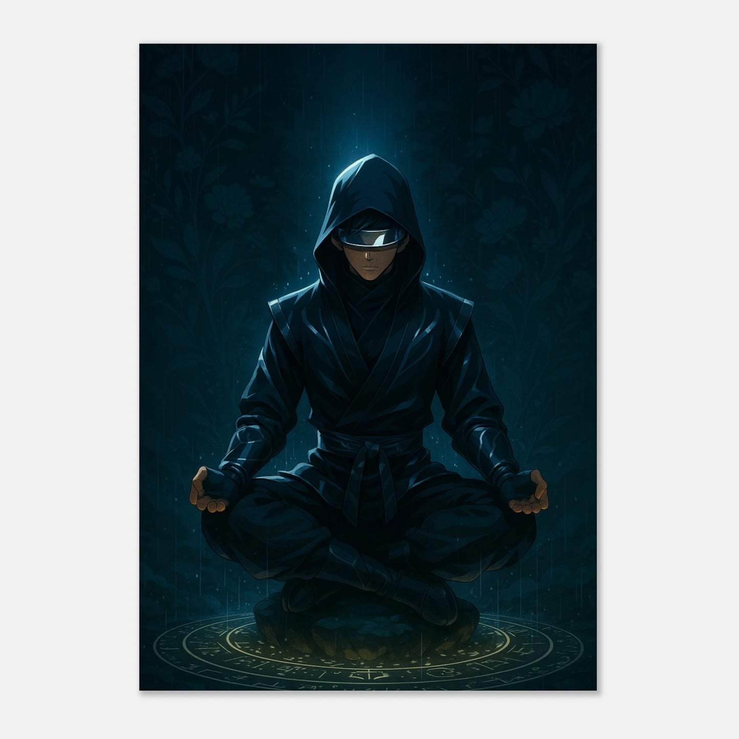 Anime Wall Art Poster – ZENRAI Code of Stillness, dunkles japanisches Motiv mit meditativem Charakter
